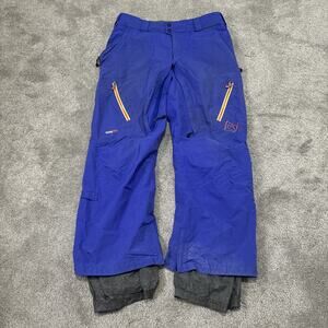 Burton AK Goretex Stagger Snowboard Pants Snow Mens Medium Blue Distressed
